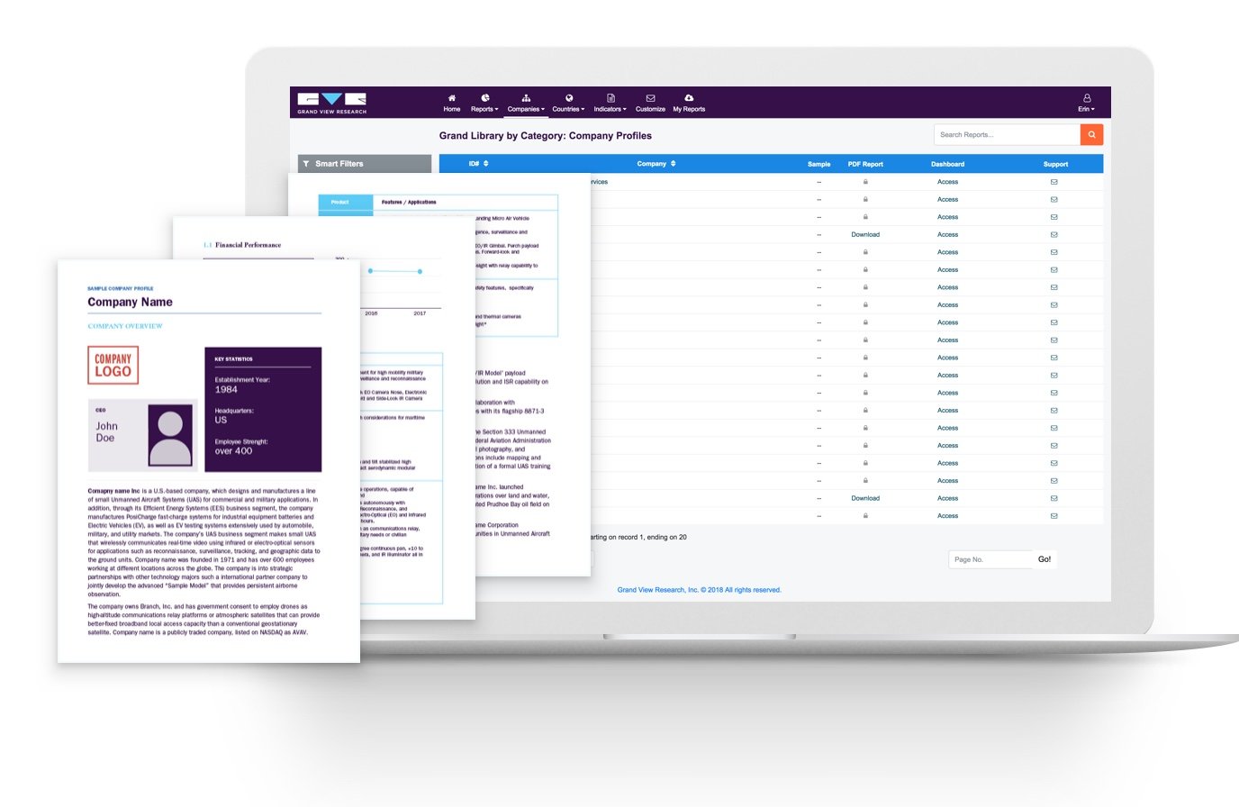 公司资料和投资组合映射